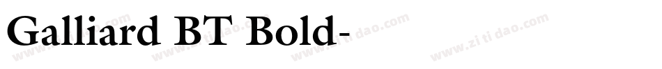 Galliard BT Bold字体转换